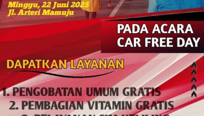 Semarak Hari Bhayangkara! Pekan ini, Polda Sulbar Akan Berikan Layanan Gratis di Kegiatan CFD