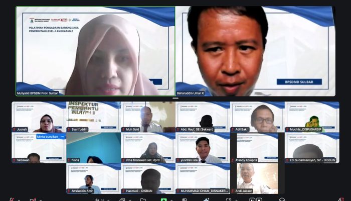 Tingkatkan Kompetensi ASN, BPSDMD Sulbar Latih Pegawai Lewat Pelatihan PBJP Level-1   