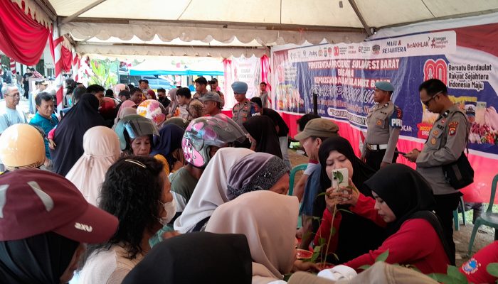 GPM Serentak Nasional Digelar, Polda dan Dinas Ketapang Sulbar Pastikan Stok Serta Harga Pangan Stabil