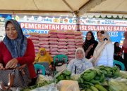 Distapang Sulbar Kembali Melaksanakan Gelar Gerakan Pangan Murah di Taman Karema Mamuju   