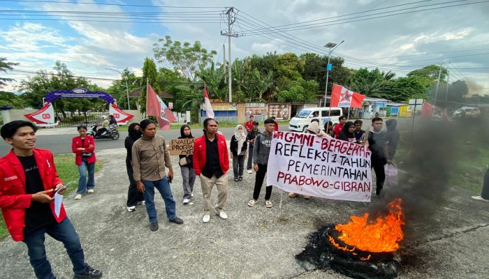 GMNI Mamuju Gelar Aksi Refleksi 1 Tahun Pemerintahan Prabowo-Gibran