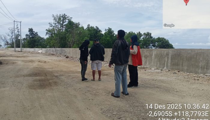 BPBD Sulbar Lakukan Pengambilan Visual Proyek Tanggul BTS Jalan Pattana Endeng – Tapalang Barat