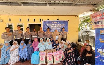Jumat Berkah, Ditlantas Polda Sulbar Berbagi Kebahagiaan dengan Anak Yatim di Panti