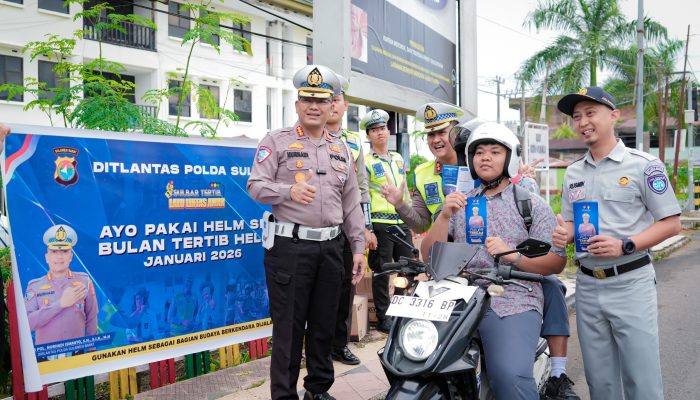 Dirlantas Polda Sulbar Ajak Pengendara Tertib Berkendara, Wujudkan Helm Sebagai Budaya Berkendara