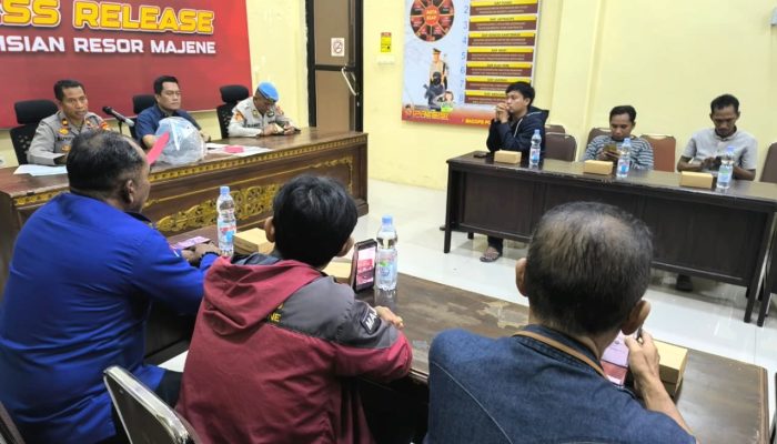 Polres Majene Release Pengungkapan Kasus Curanmor, Satu Pelaku Berhasil Diamankan