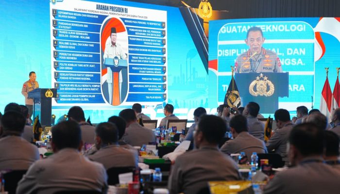 Beri Arahan di Rapim Polri, Kapolri Tegaskan Dukung-Kawal Penuh Program Pemerintah