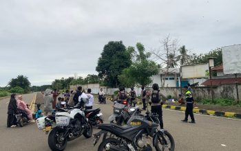 Satuan PJR Ditlantas dan Ditsamapta Polda Sulbar Bubarkan Balapan Liar, 7 Motor dengan Knalpot Brong Diamankan