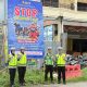 Ditlantas Polda Sulbar Pasang Himbauan Tata Tertib Berlalu Lintas dan Stop Balap Liar di 8 Lokasi Strategis Mamuju