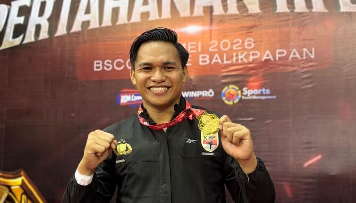 Bripda Risaldi Kembali Harumkan Nama Polda Sulbar, Tambah Koleksi Emas di Ajang Karate Piala Menhan RI