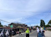 Jaga Keamanan di Jam Sibuk, Ditlantas Polda Sulbar Aktif Berikan Pelayanan dan Edukasi Lalu Lintas di SMA Negeri 1 Kalukku