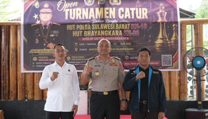 Turnamen Catur Polda Sulbar Warnai HUT Bhayangkara ke-80, 84 Peserta Adu Strategi dan Ketangkasan
