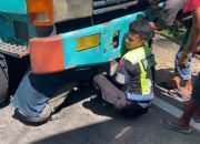 Aksi Sigap PJR Polda Sulbar: Amankan Mobil Mogok di Tanjakan Ampallas dan Seberangkan Anak Sekolah