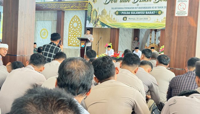 Dzikir dan Doa Bersama Warnai Peringatan Hari Bhayangkara ke-80 di Polda Sulbar