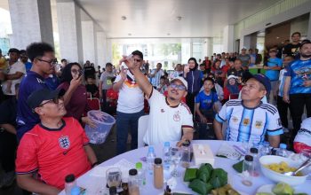 Nobar Piala Dunia di Kantor Gubernur Sulbar Meriah, Sorak Sorai Warnai Kemenangan Argentina