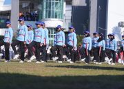 Bawa Semangat Panca Daya, Defile Kominfo Sulbar Sedot Perhatian di Lapangan Kantor Gubernur   