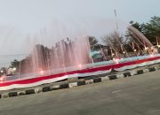 Sambut HUT ke-81 Kemerdekaan RI, PUPR Sulbar Percantik Kolam Air Mancur di Jalan Arteri Mamuju   