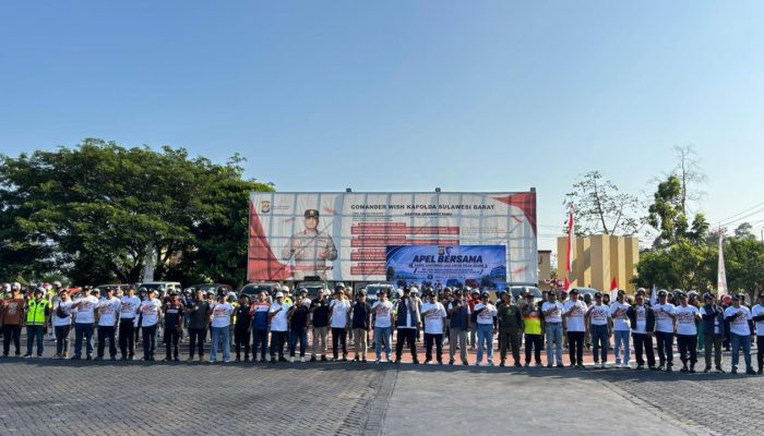 Hadiri Apel Sabuk Kamtibmas, Disperkimtanhub Sulbar Perkuat Komitmen Keselamatan Lalu Lintas 