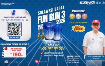 810 Pelari Siap Ramaikan Fun Run 3 HUT ke-22 Sulbar