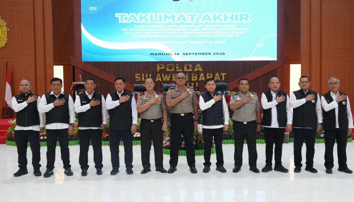 Jamin Transparansi, Kapolda Sulbar Resmi Tutup Taklimat Akhir Audit Kinerja Tahap II Itwasum Polri