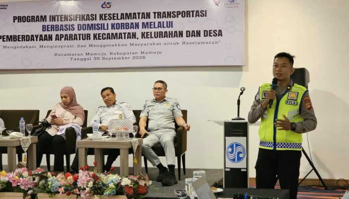 Kasigar Ditlantas Polda Sulbar Soroti Dampak Nyata Laka Lantas di Forum Jasa Raharja Mamuju   