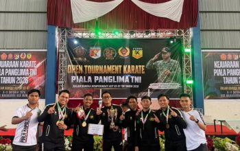 Polda Sulbar Juara Umum, Borong Medali di Kejuaraan Karate Piala Panglima TNI 2026   
