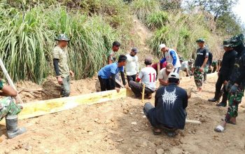 Melalui program TMMD ke-130, Kodim 1418/Mamuju Komitmen Membantu Tingkatkan Aksesibilitas Masyarakat