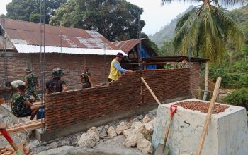Wujud Kepedulian TNI, Pembangunan RTLH di Pammulukang Barat Mulai Terlihat   