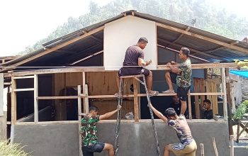Satgas TMMD dan Warga Terus Genjot Pembangunan RTLH di Pammulukang