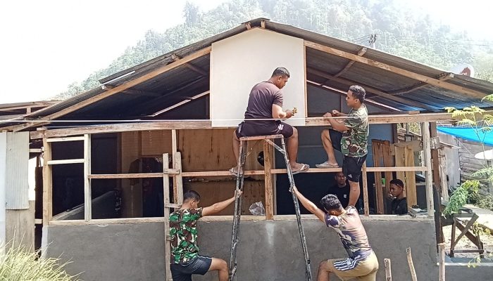 Satgas TMMD dan Warga Terus Genjot Pembangunan RTLH di Pammulukang